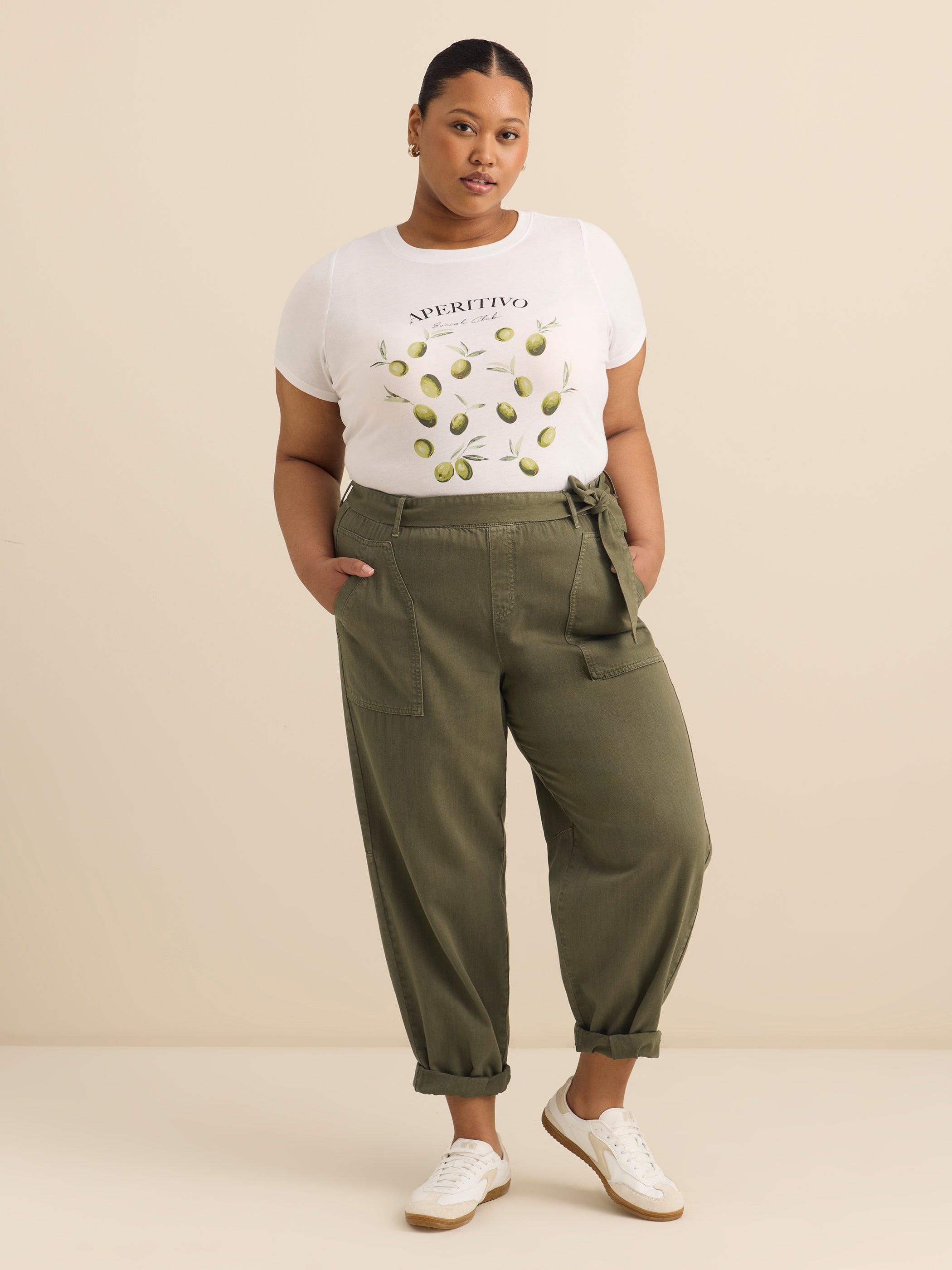 Crewneck Short-Sleeve Knit Top