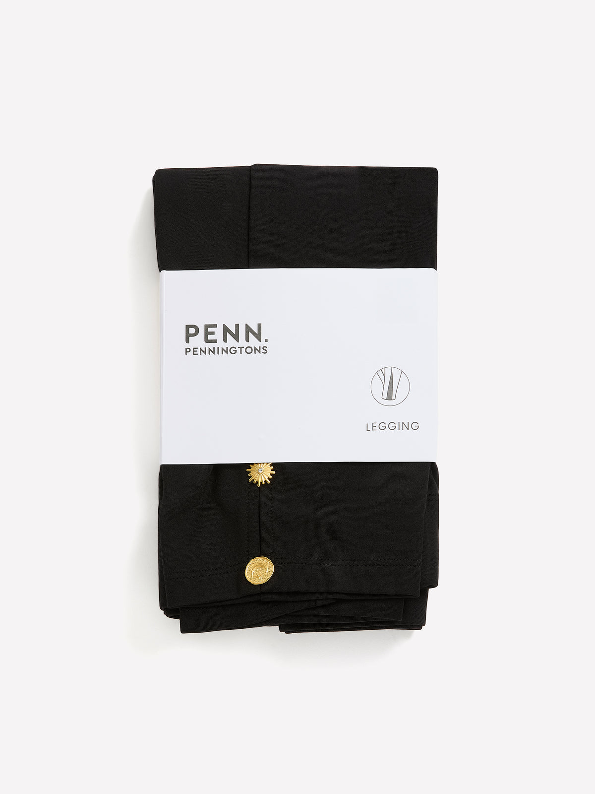Responsible, Black Fashion Legging with Keyhole and Charm at Hem