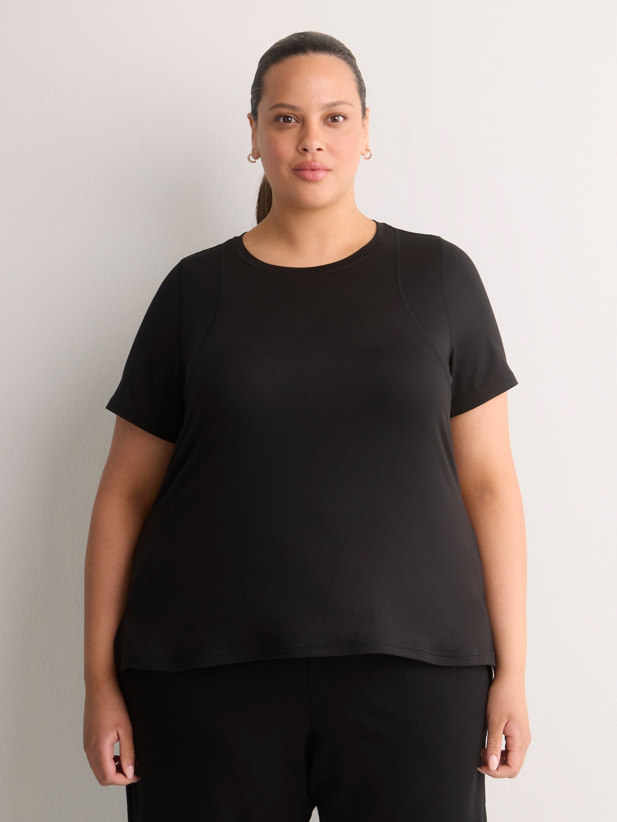 T-shirt à manches courtes avec bandes en maille, tissu responsable - Active Zone