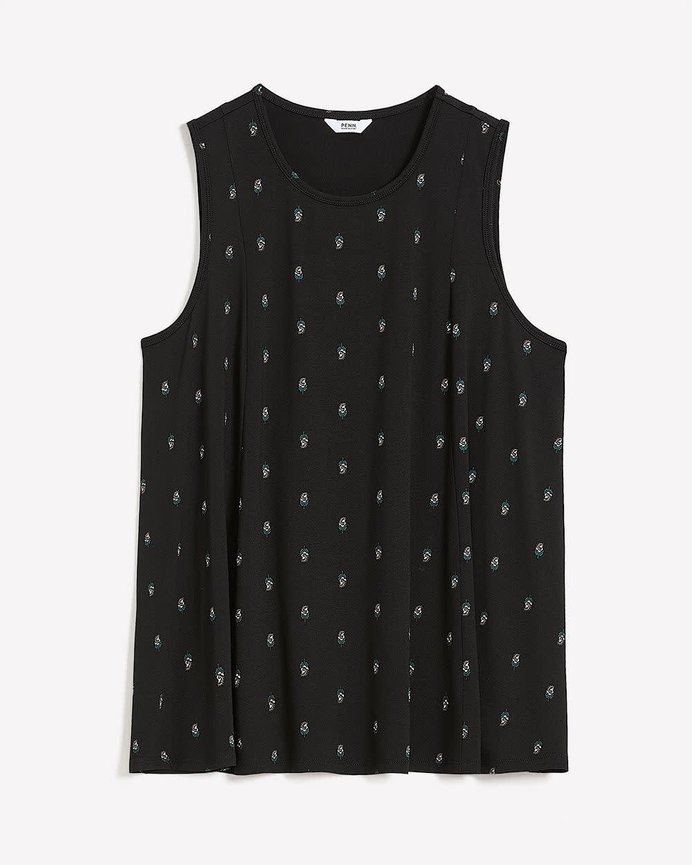 Printed Scoopneck Swing Cami with Princess Seams