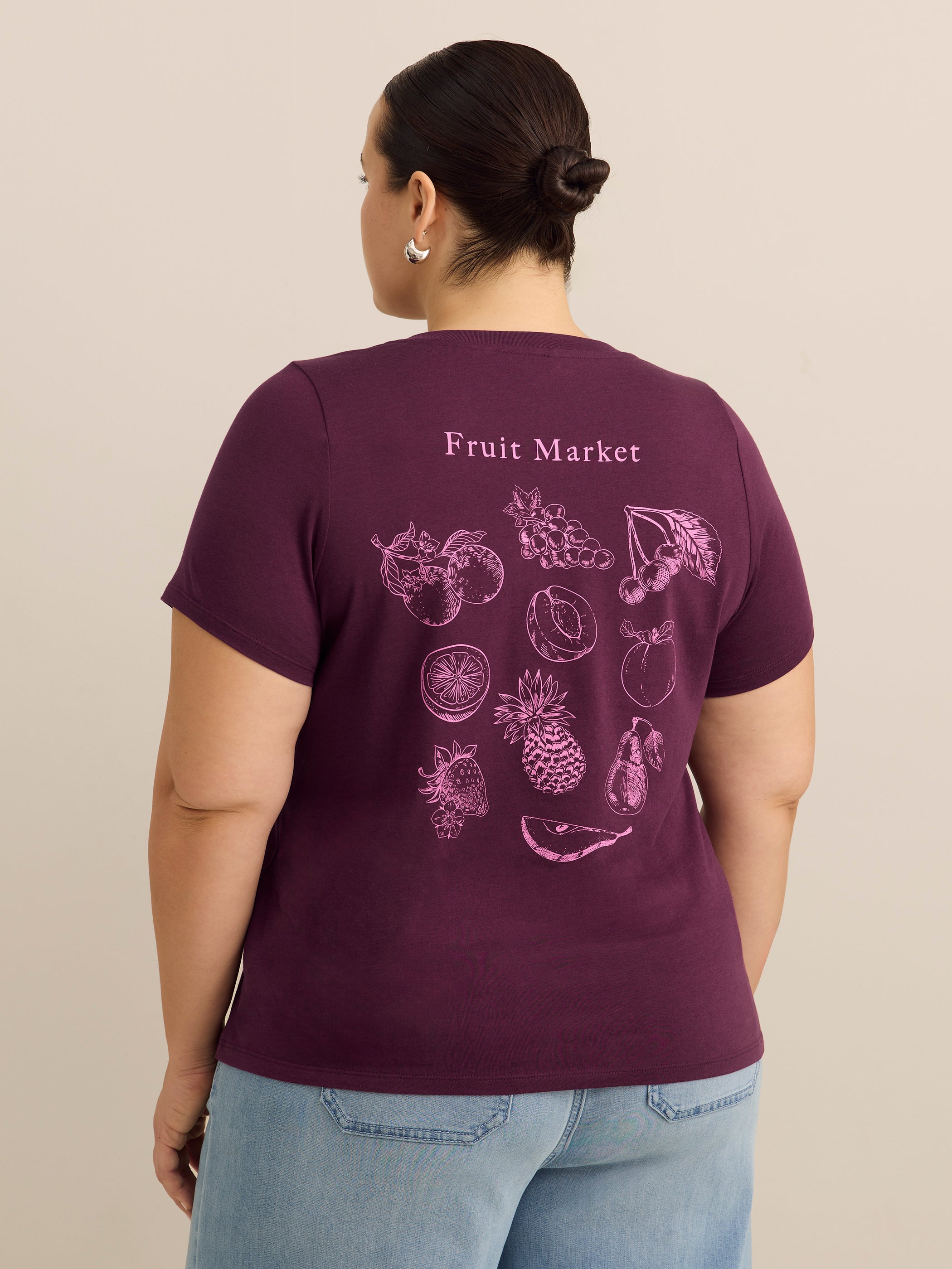 Crewneck Short-Sleeve Knit Top