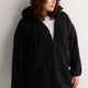 Long Hooded Mock-Neck Sherpa Jacket - Active Zone