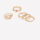Assorted Rings with Coloured Stones, Set of 5