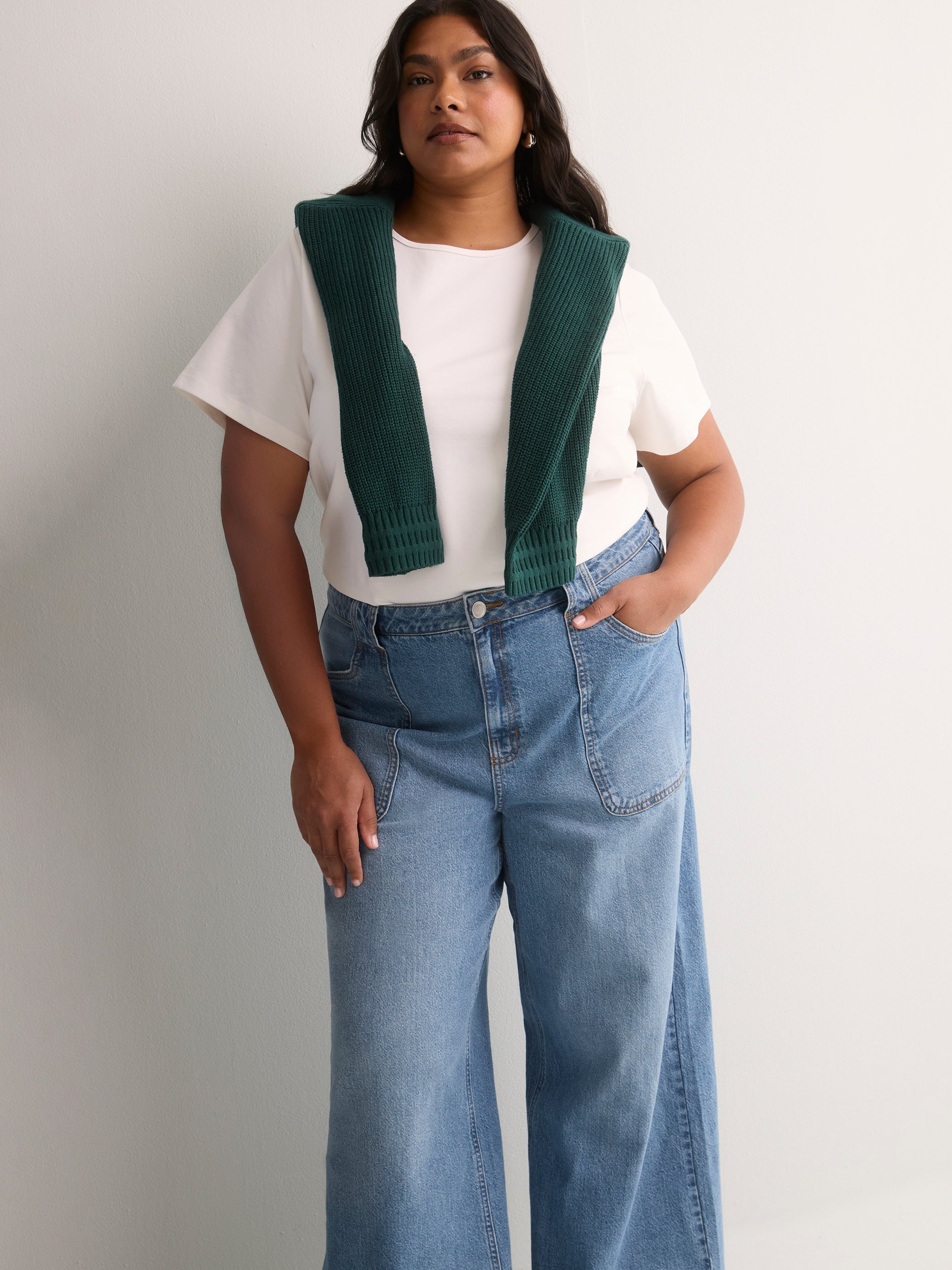 Wide-Leg High-Rise Classic Denim Pant - d/C Jeans