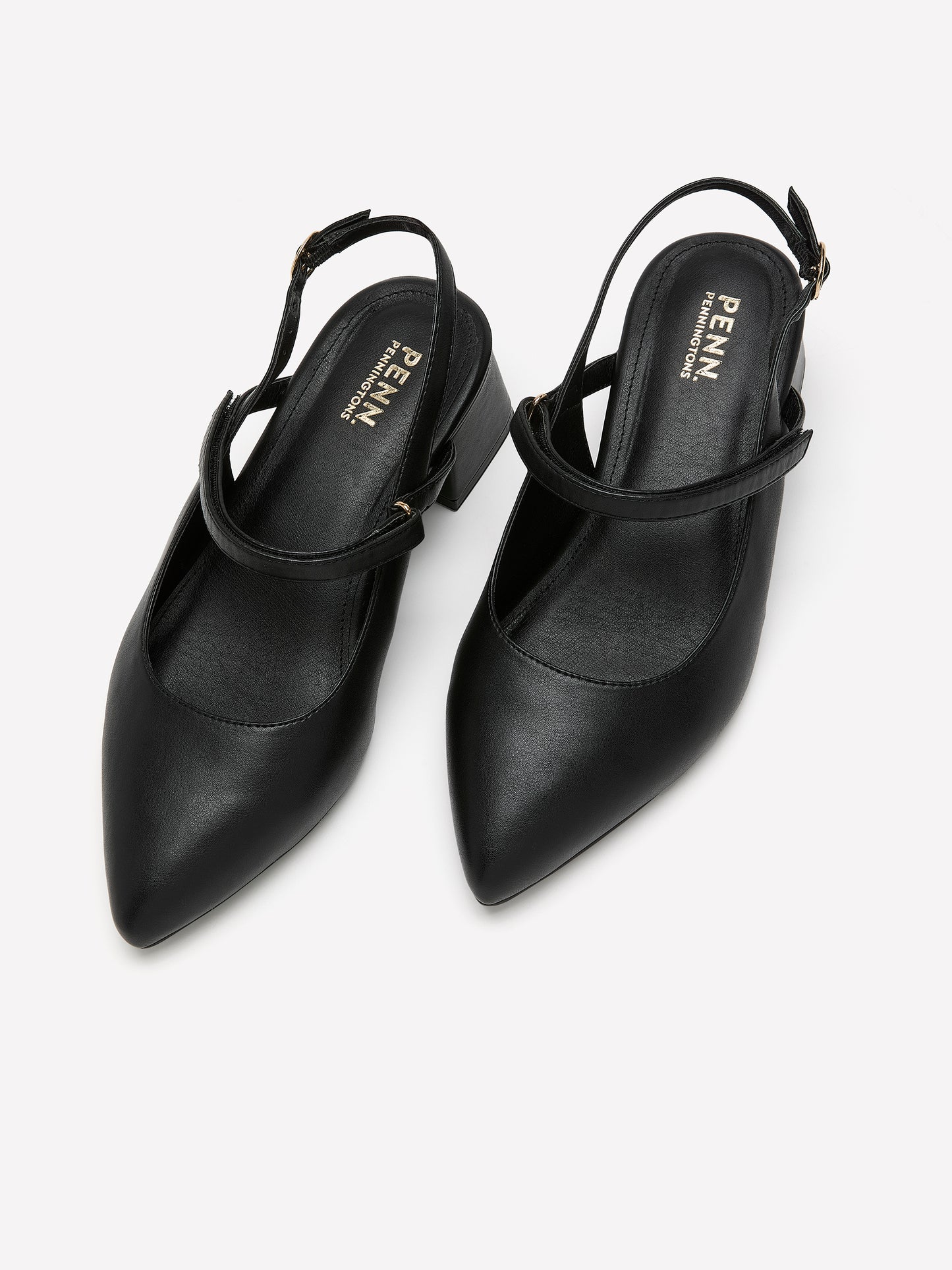 Extra Wide Width, Pointed-Toe Slingback with Block Heel