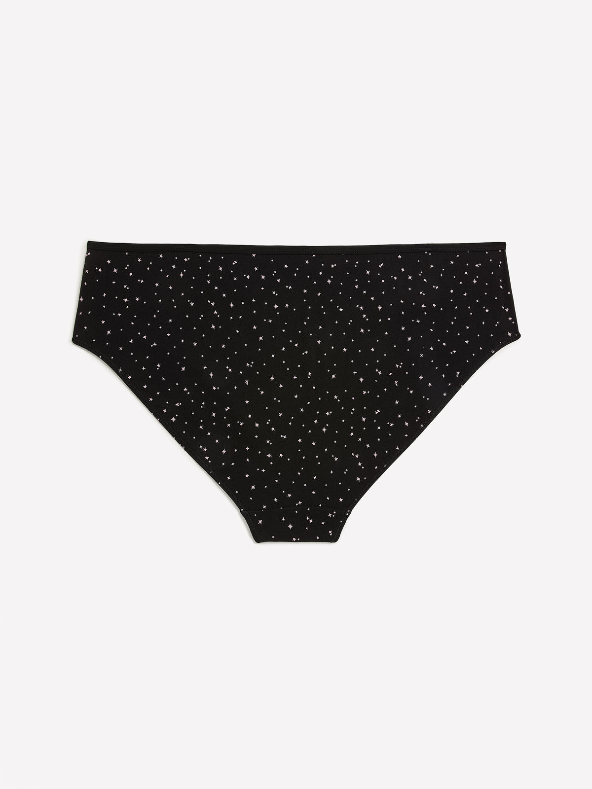 Black Star-Print High-Cut Cotton Brief - tiVOGLIO