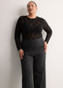 Charcoal Pinstripe Pull-On Wide-Leg Pant, Essential Pant