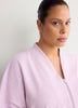 French Terry Half-Zip High-Neck Cap-Sleeve Sweatshirt - Active Zone