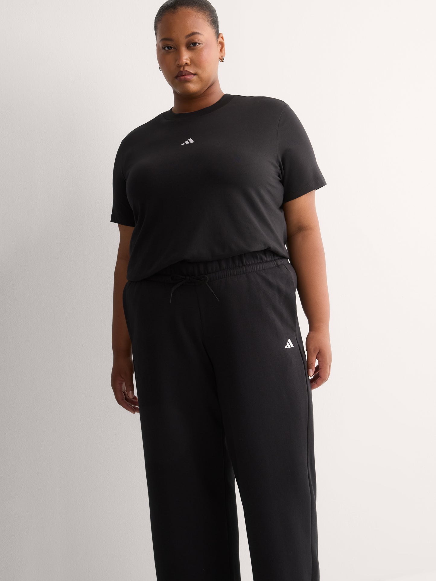 Black Essential Fleece Open-Hem Pant - adidas