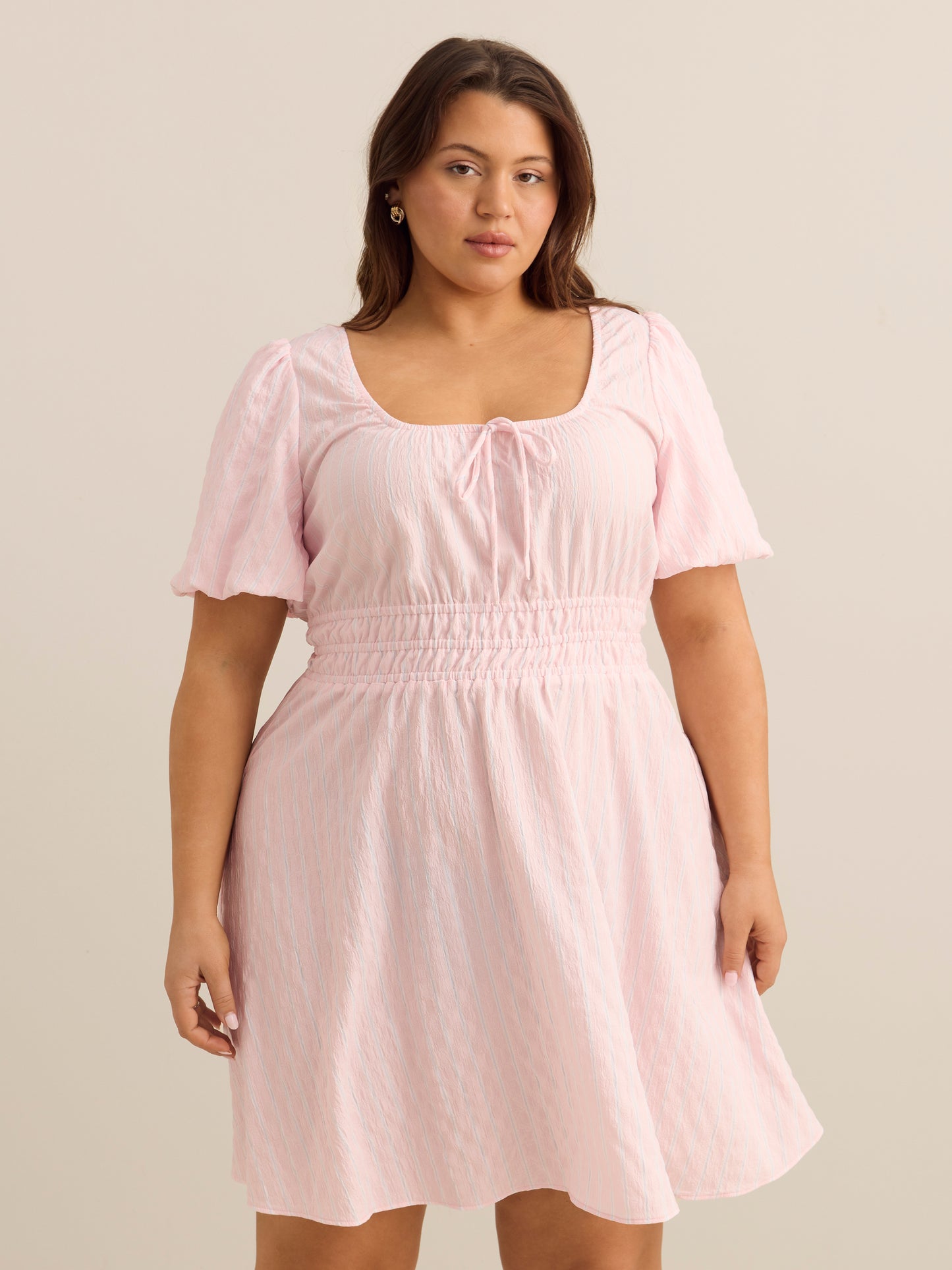 Sweetheart Midi Dress with Balloon Sleeves - Addition Elle