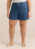 Curvy-Fit High-Rise Denim Shorts