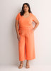 Woven Wide-Leg Slip-On Cropped Pant