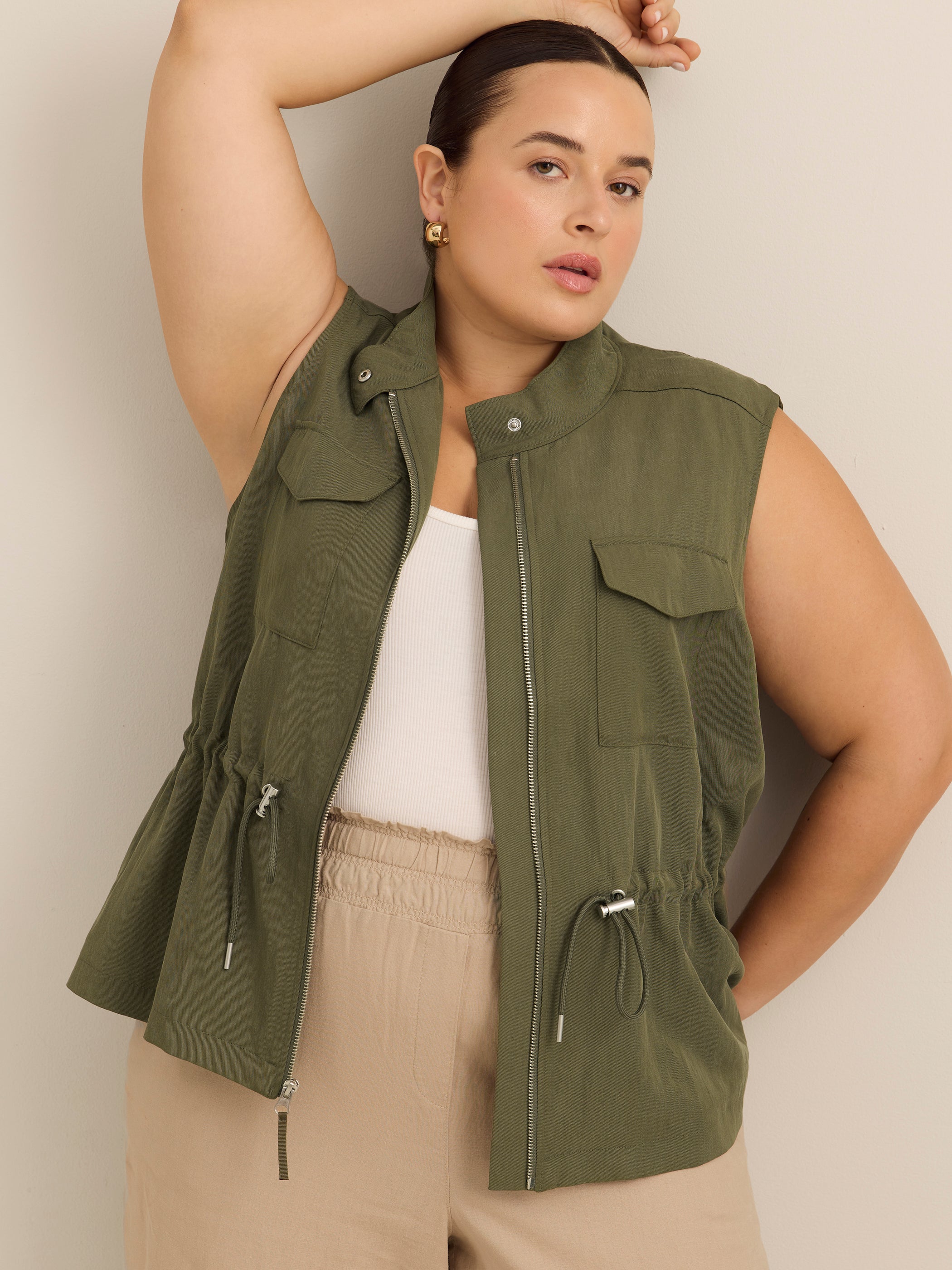 Veste safari sans manches