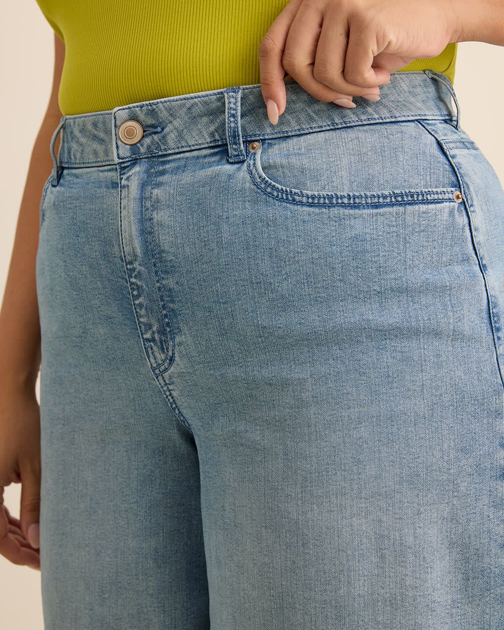 Jean culotte taille moyenne à jambe évasée, coupe galbée - d/C JEANS