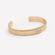 Golden Cuff Bracelet with Oval Stone