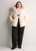 White Quilted Snow Jacket with Removable Hood - Active Zone