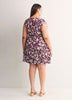 Crew-Neck Extended-Sleeve Knit Dress with Side Shirring