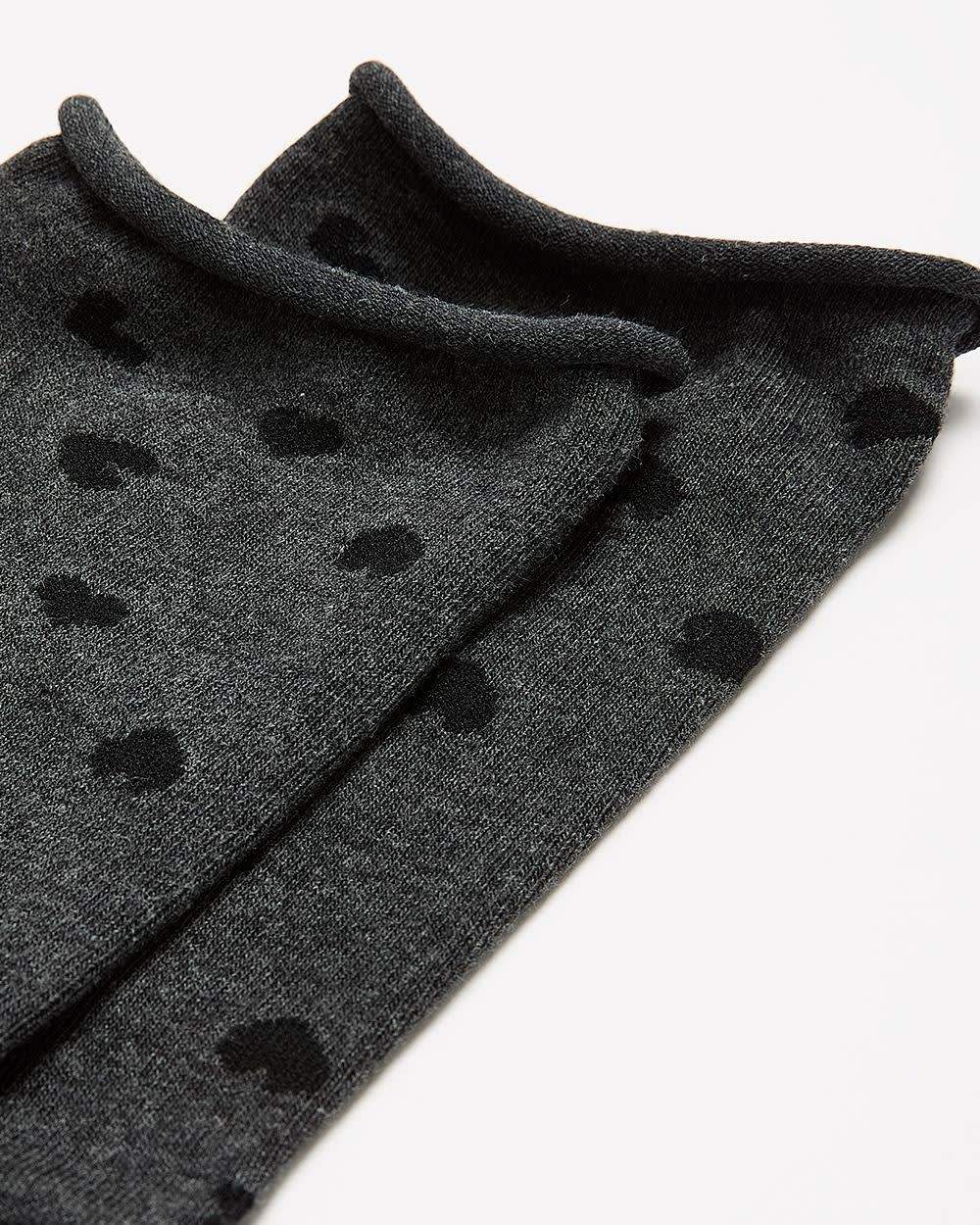 Chaussettes à  rebords roulés avec coeurs