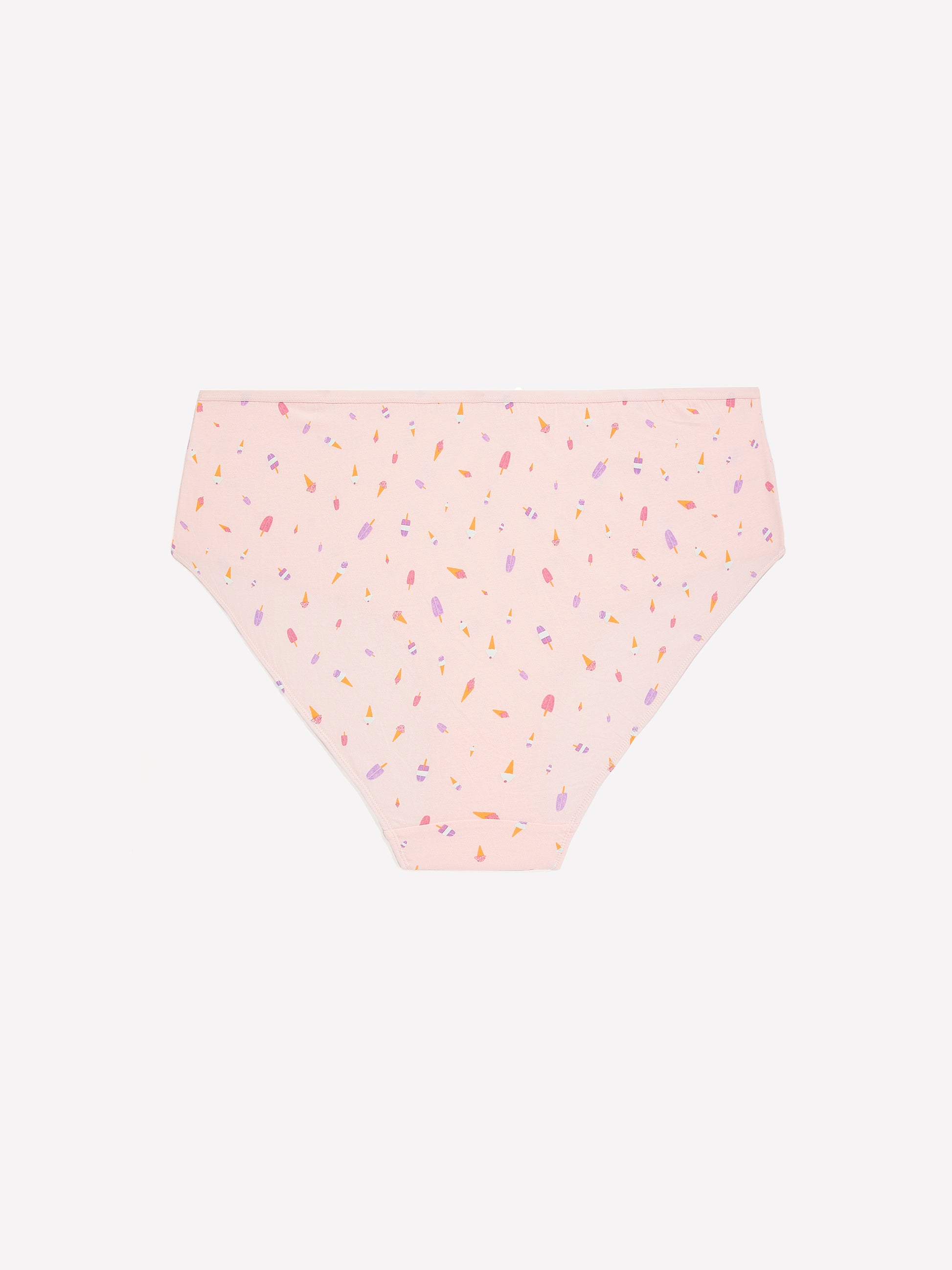 High-Cut Pink Ice-Cream-Print Cotton Brief - ti Voglio