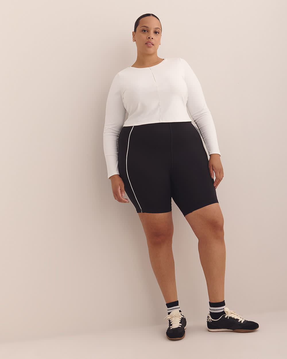 Chandail ajusté à  manches longues avec demi-zip - Active Zone