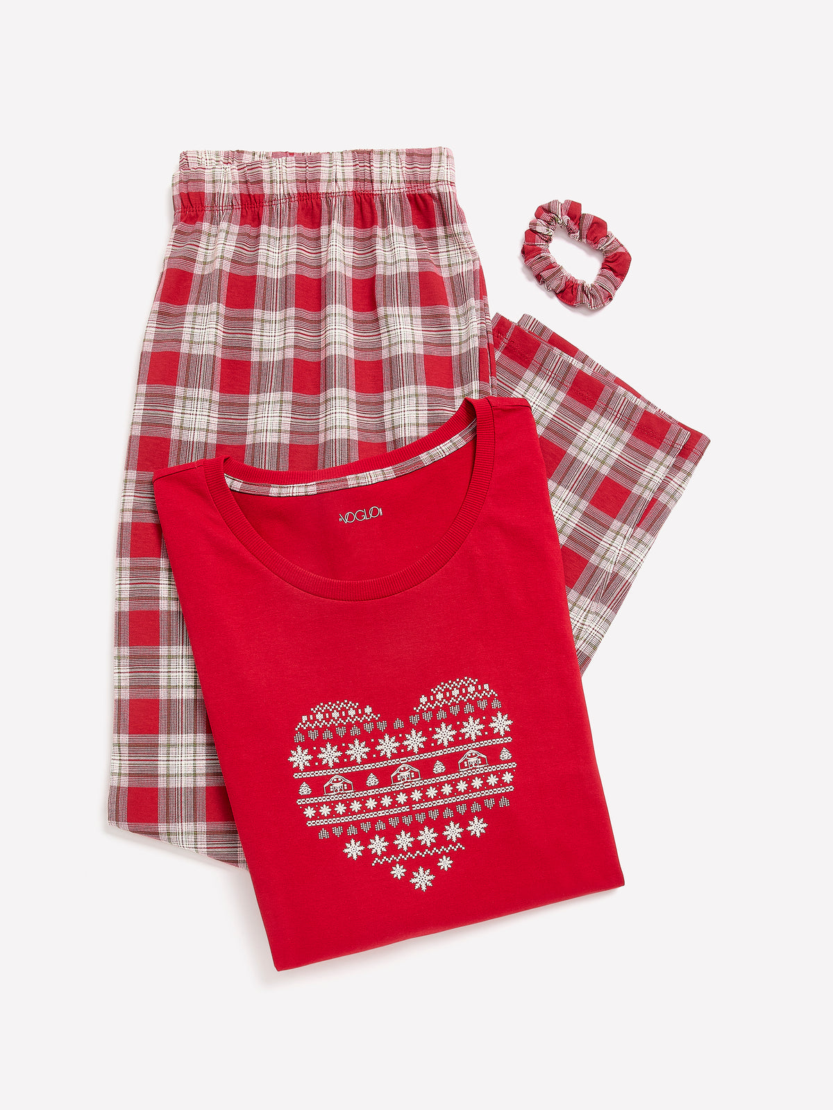 Red Plaid Tunic and Legging Pyjama Set - tiVOGLIO