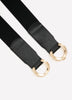 Black Elastic Belt with Interlock Buckle