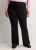 Black Pull-On Bootcut Knit Pant, Essential Pant
