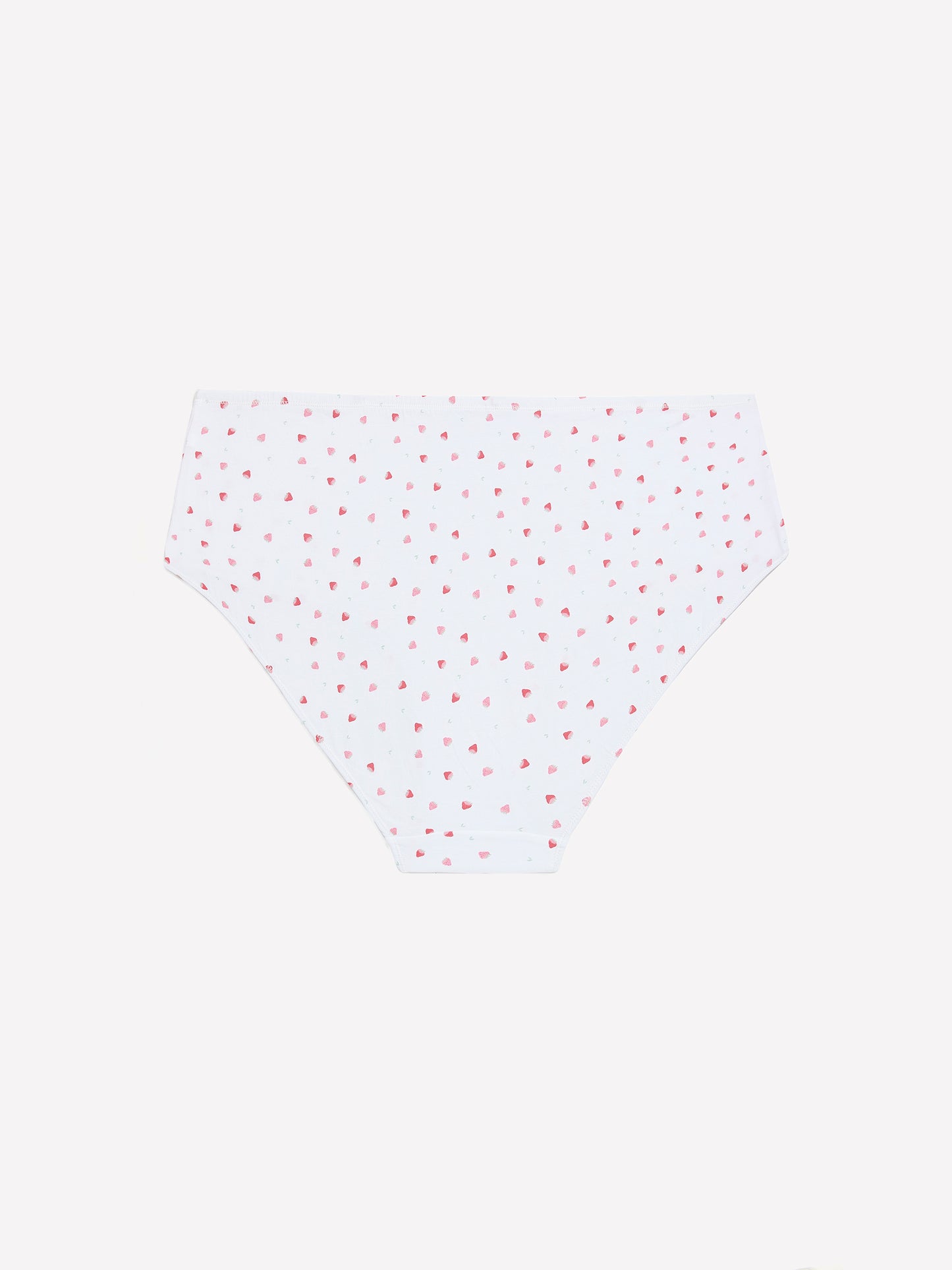 High-Cut White Strawberry-Print Cotton Brief - ti Voglio