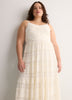 Sleeveless V-Neck Lace Maxi Dress - Addition Elle
