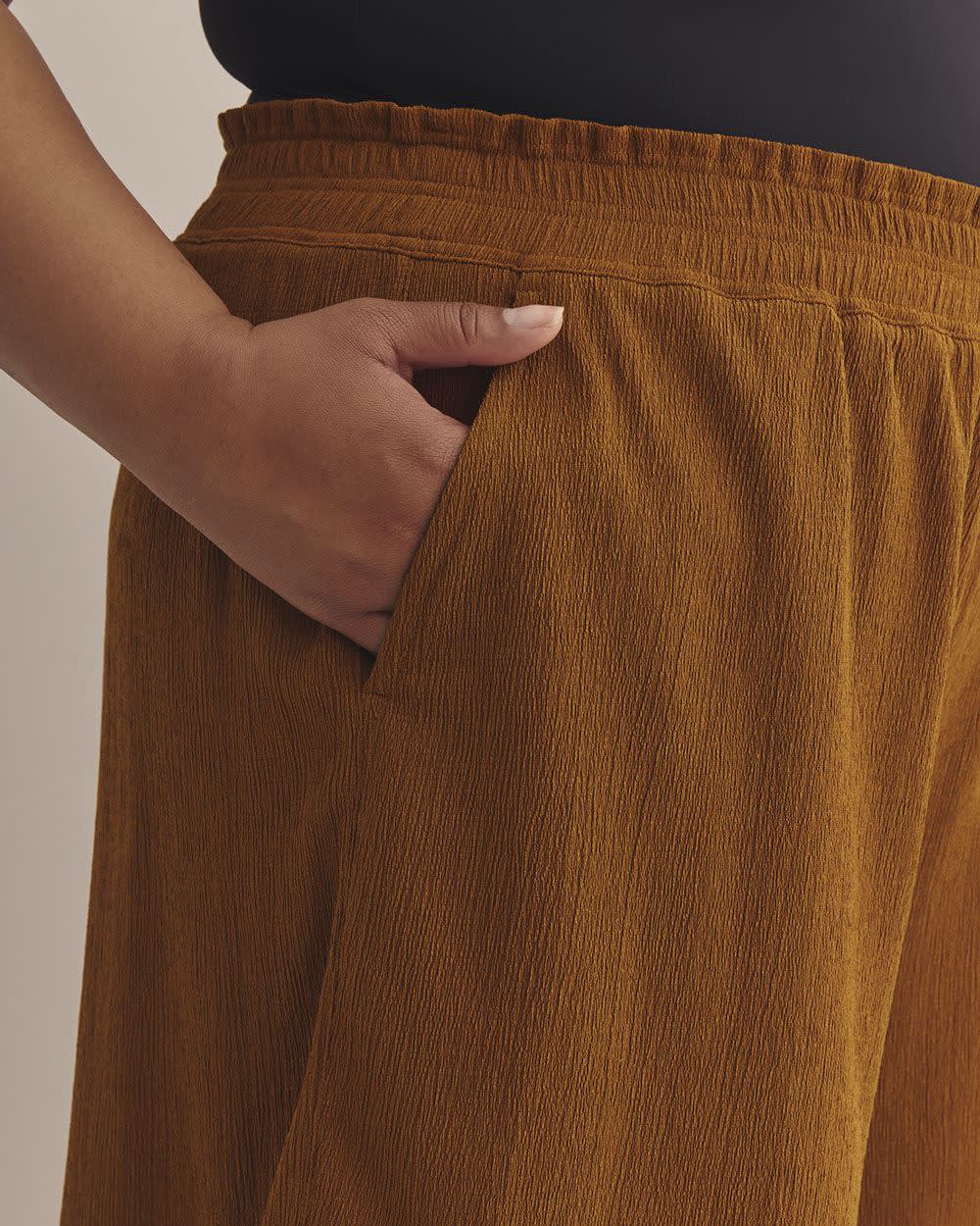 Short à enfiler en tricot texturé