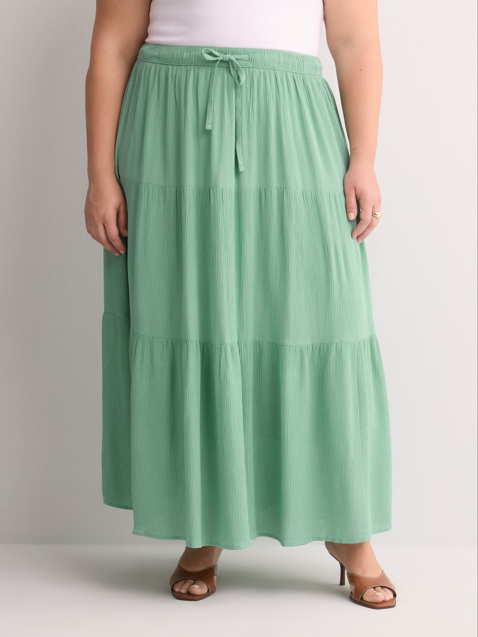 Pull-On Boho Maxi Skirt