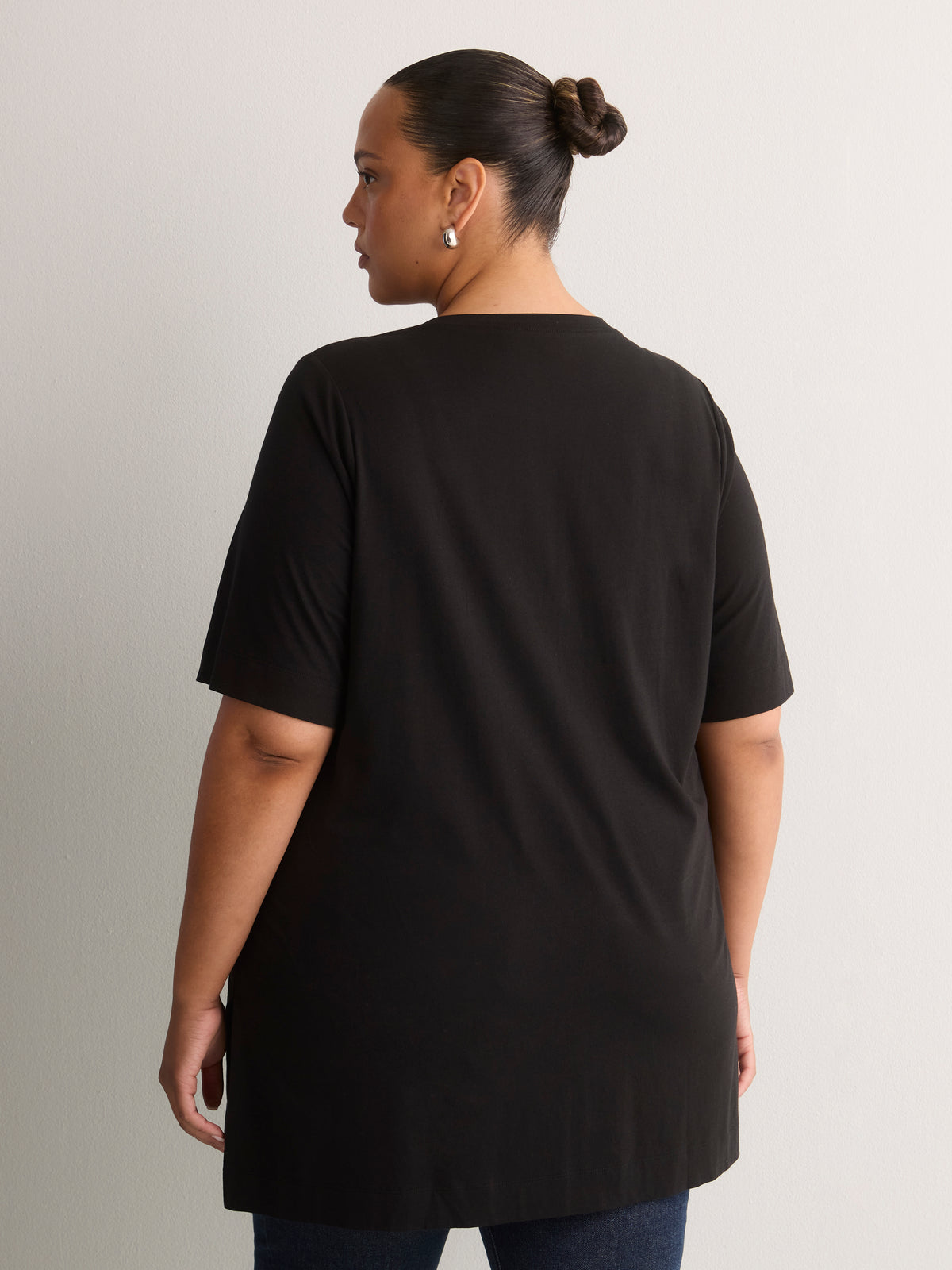 Responsible, Straight Cotton Knit Crew Neck Tunic