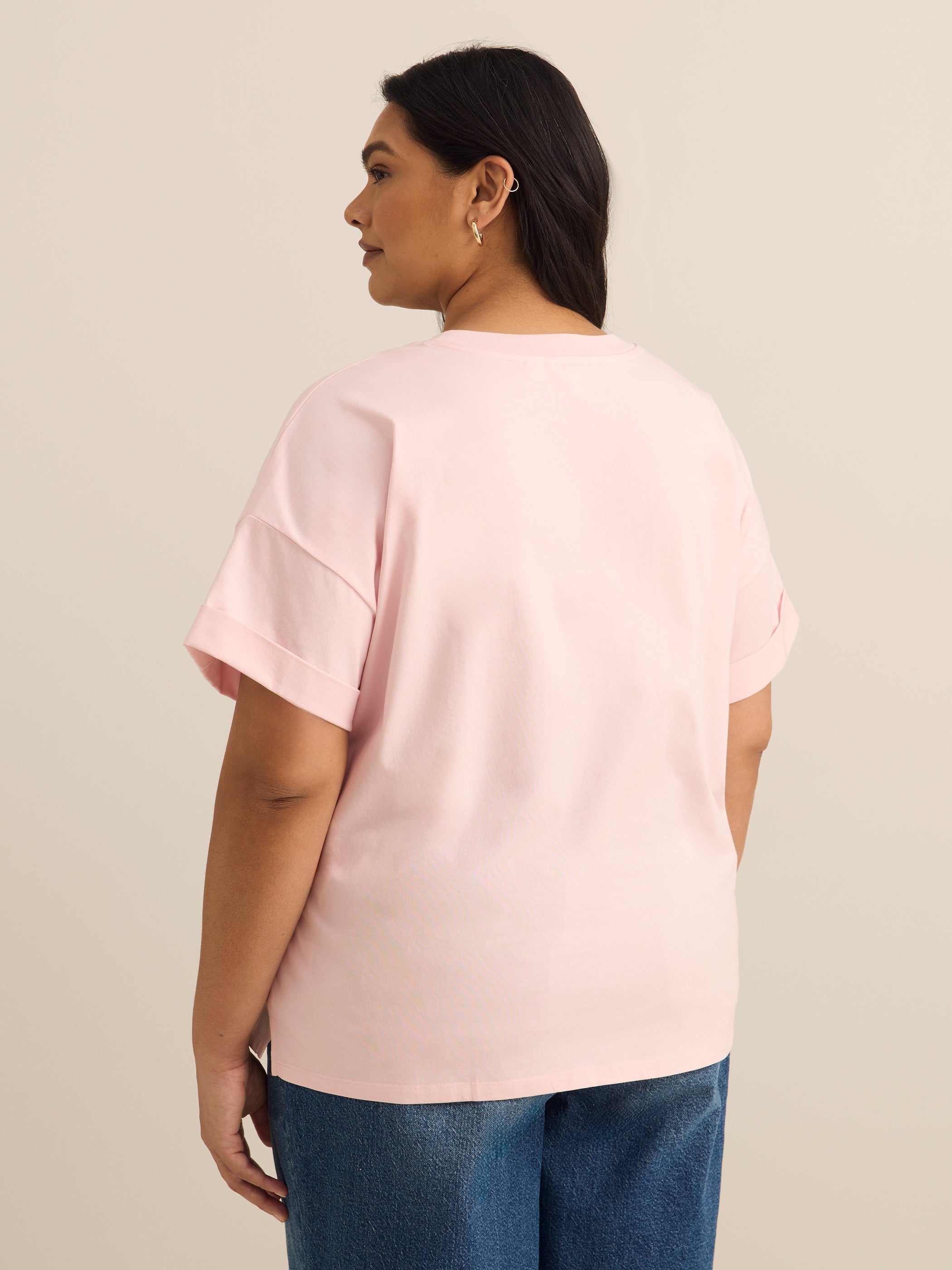 Boxy Short-Sleeve Crew-Neck T-Shirt