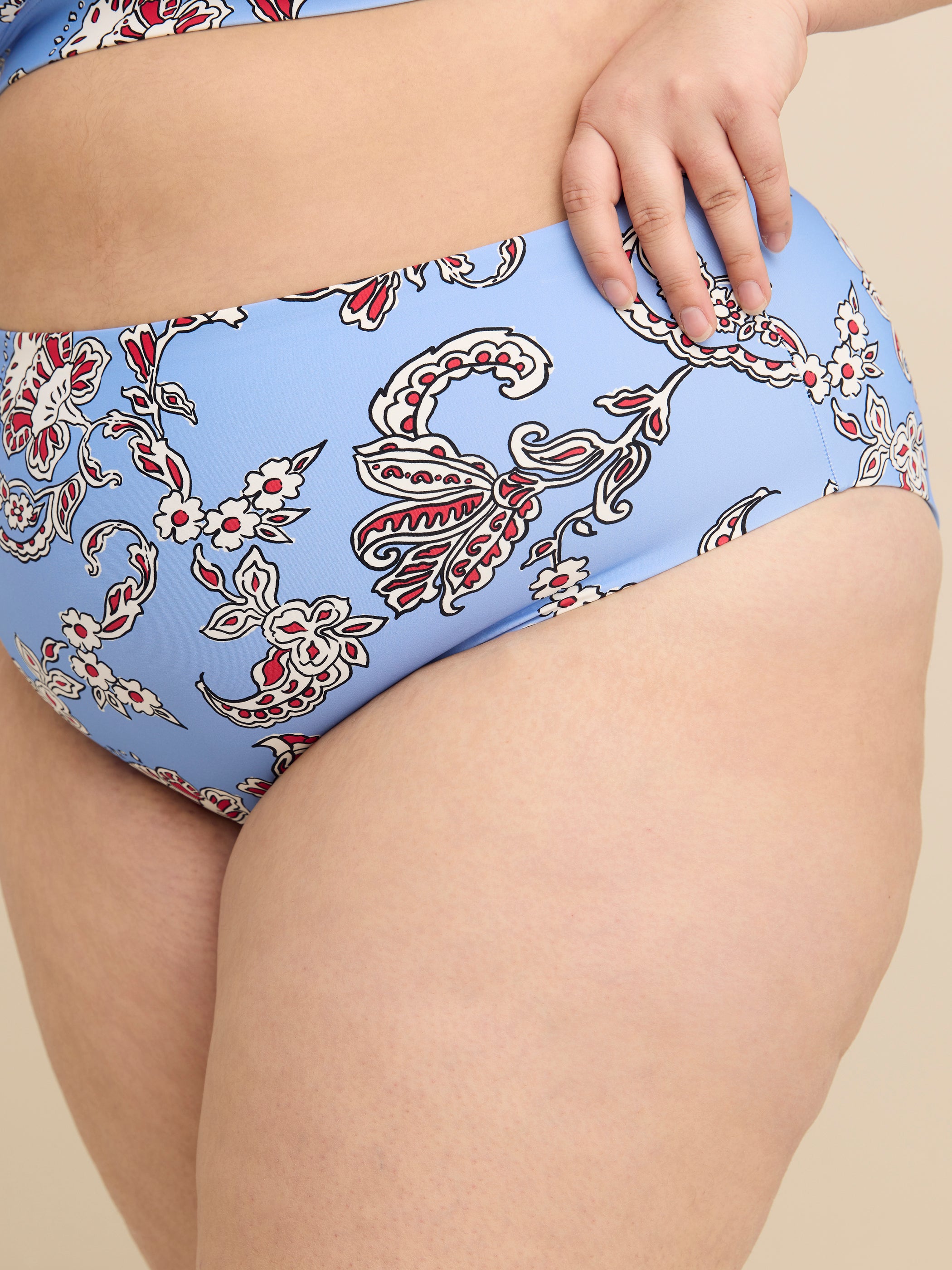 Culotte de maillot taille haute imprimée