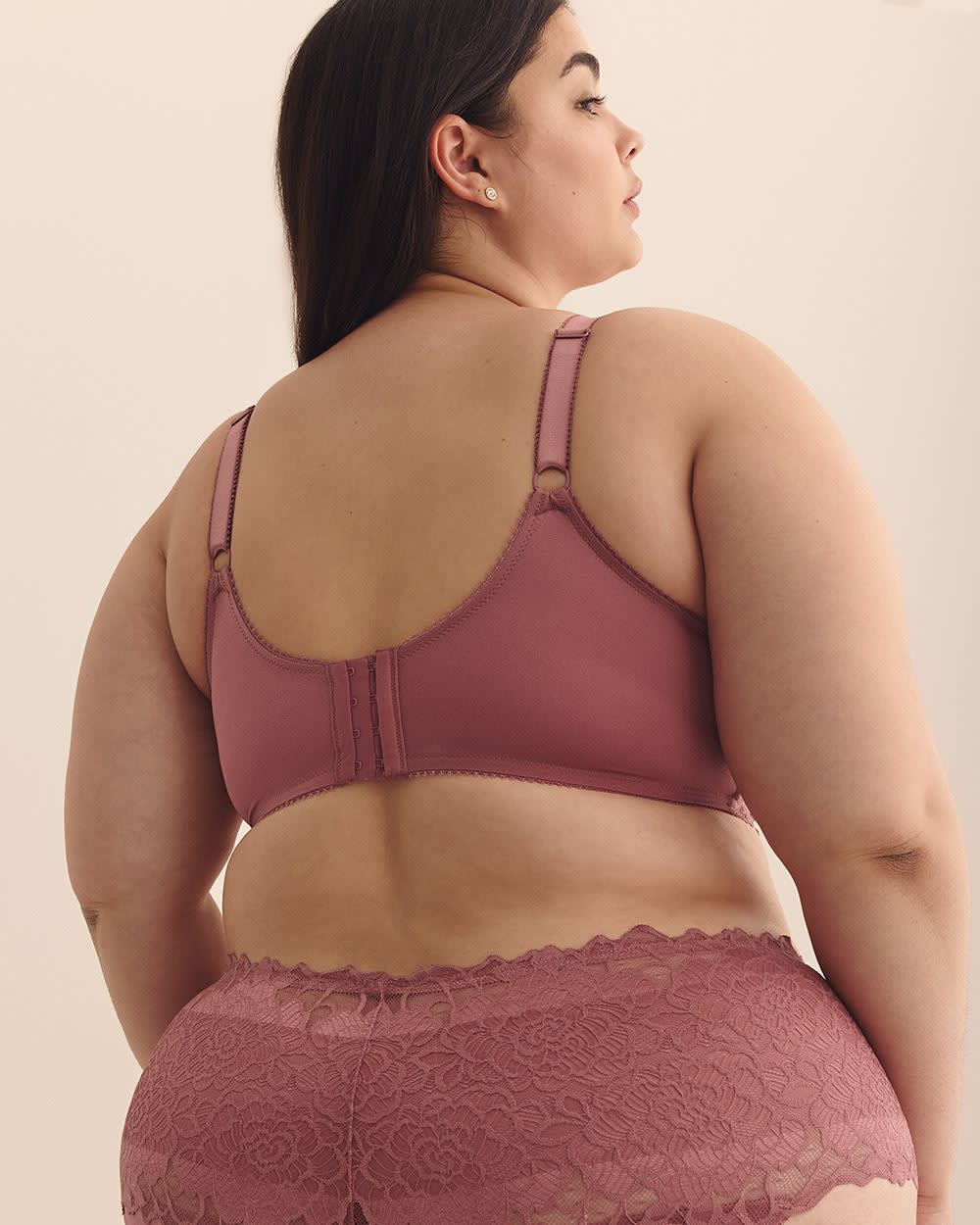 Unlined Lace Rose Underwire Bra - Déesse Collection