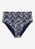 Herringbone-Print High-Rise Swim Brief