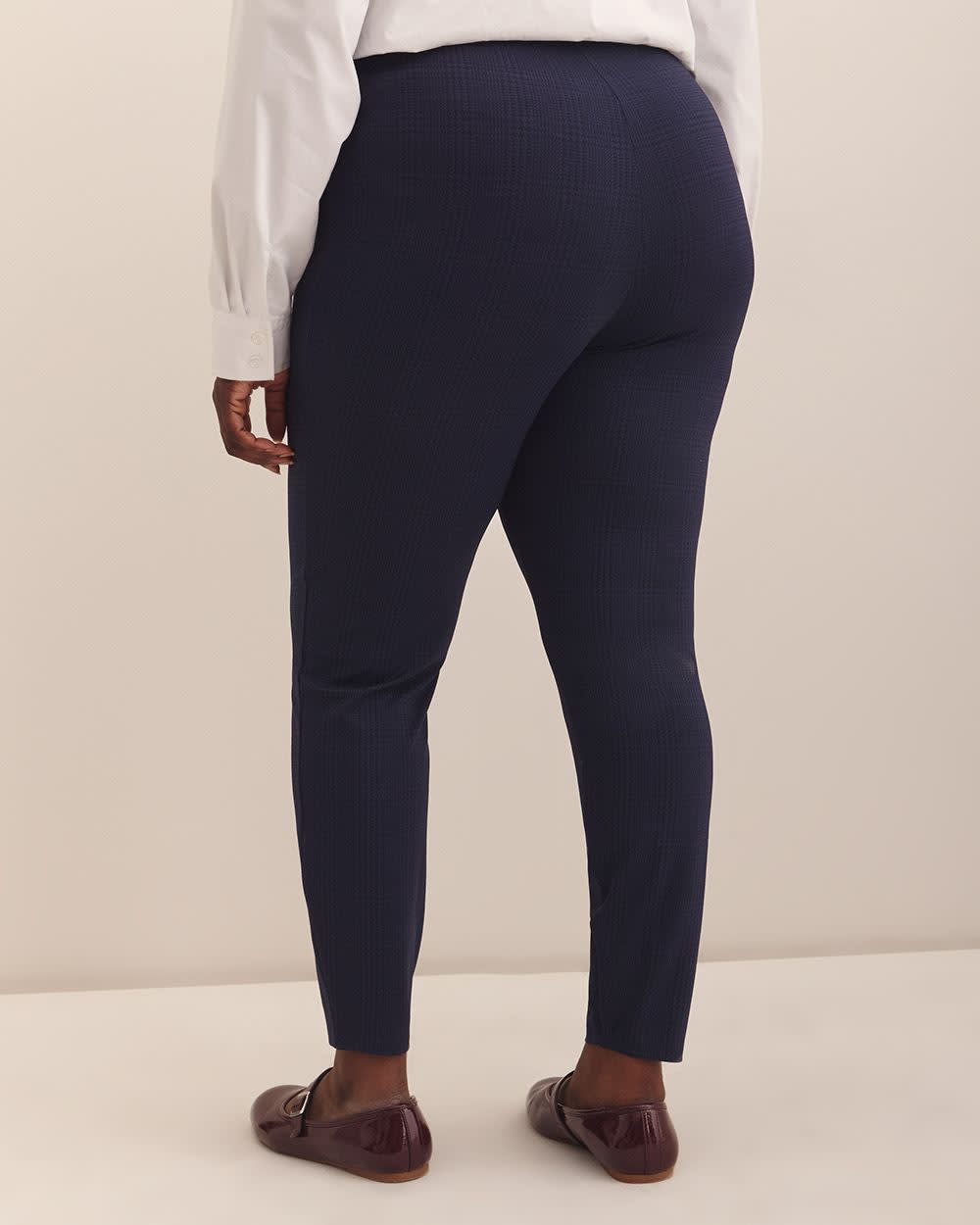 Textured Plaid Fashion Legging