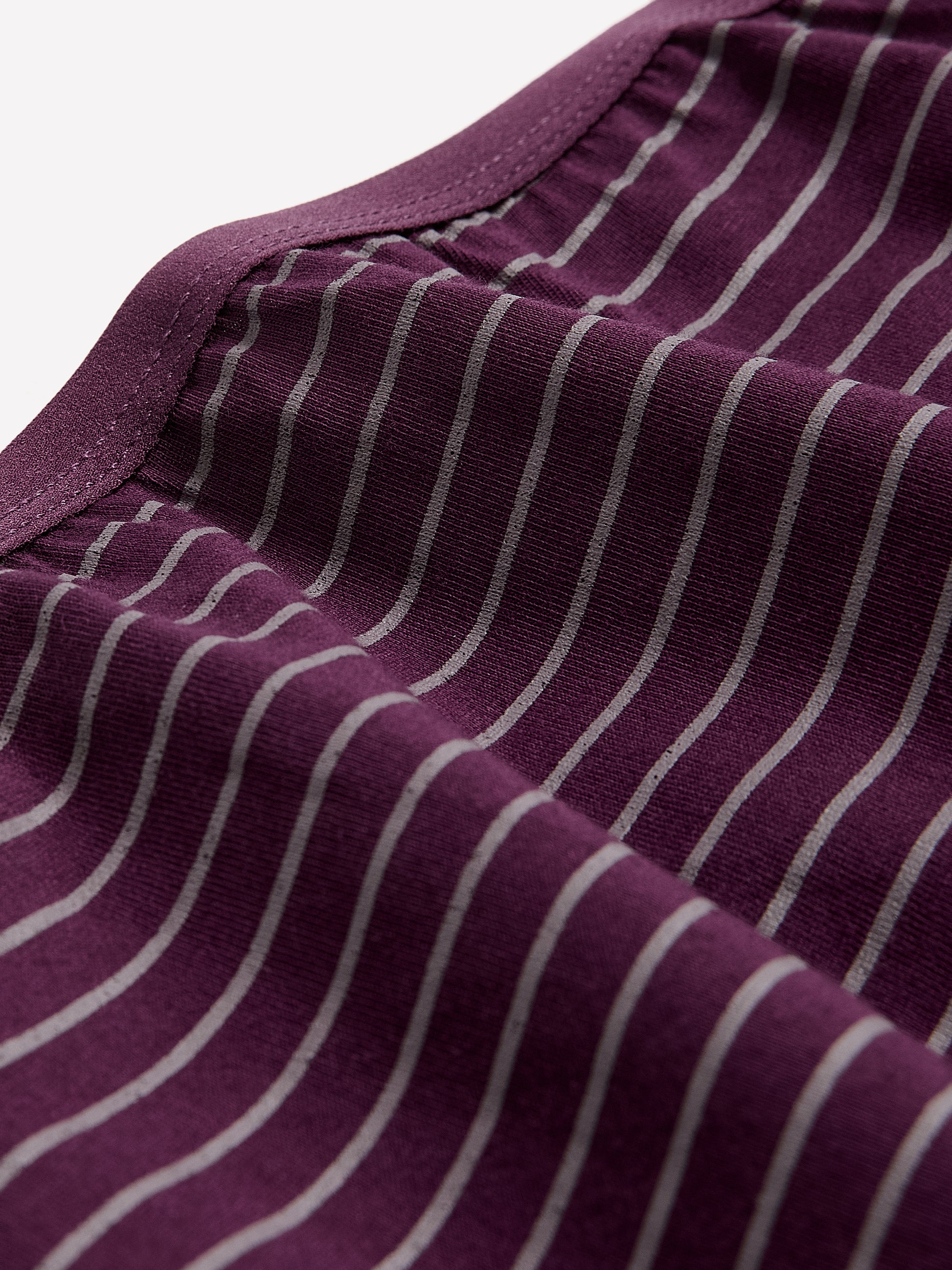 Plum Striped Cotton Full Brief - tiVOGLIO