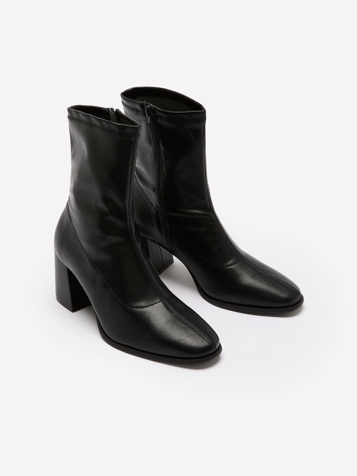 Bottine noire Duna à talon bloc, pied large - Steve Madden