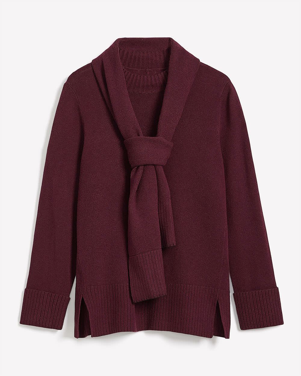 Pull avec foulard, tissu responsable - Addition Elle