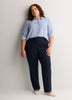 Petite, Navy Curvy Straight-Leg Savvy II Pant