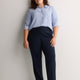 Petite, Navy Curvy Straight-Leg Savvy II Pant
