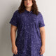 Mini-Star Print Short Buttoned-Down Sleepshirt - tiVOGLIO