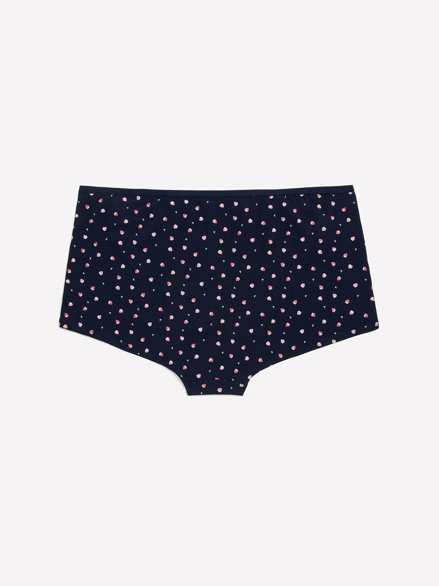 Blue Strawberry-Print Cotton Knit Boyshort - ti Voglio