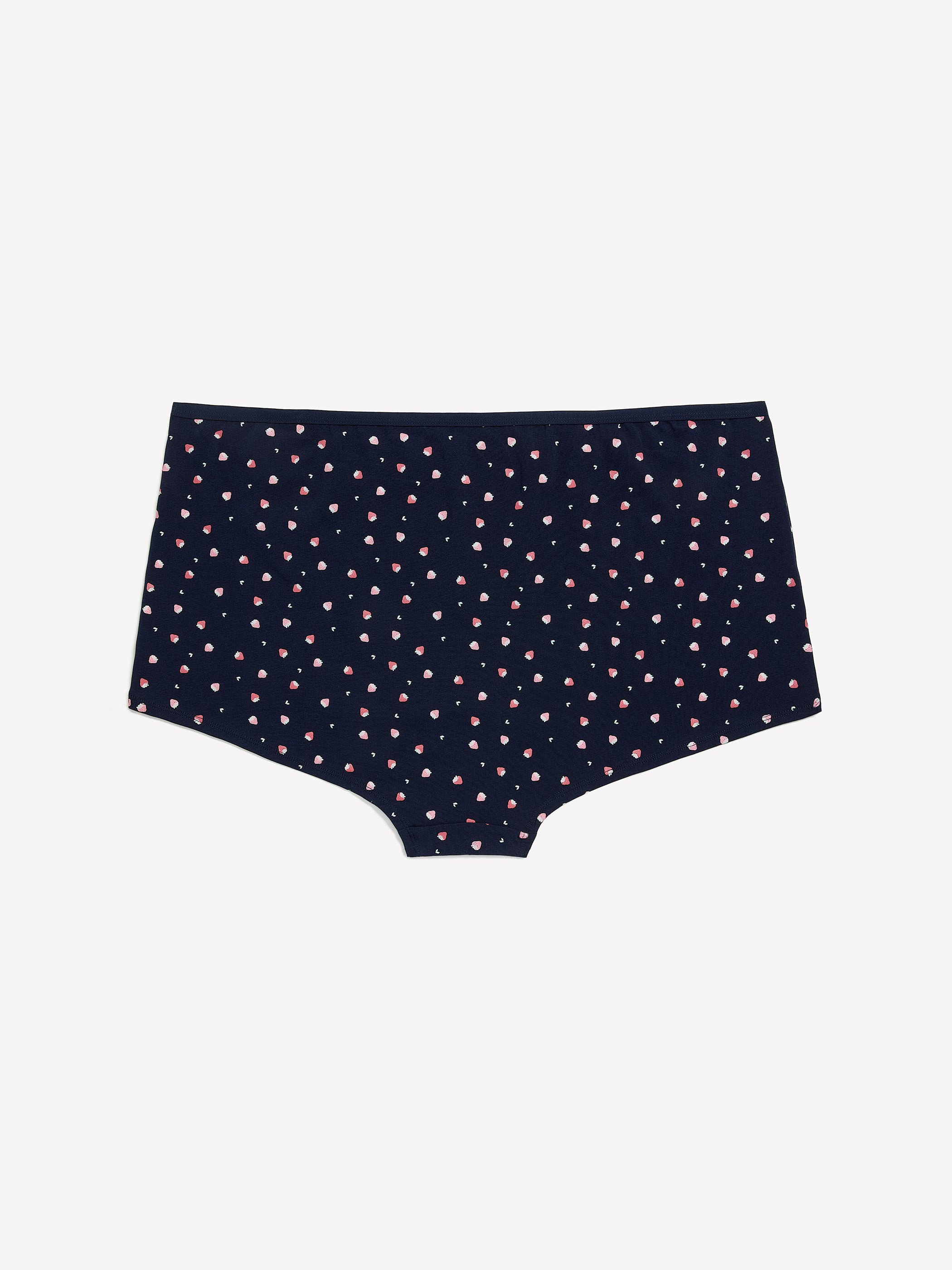 Blue Strawberry-Print Cotton Knit Boyshort - ti Voglio