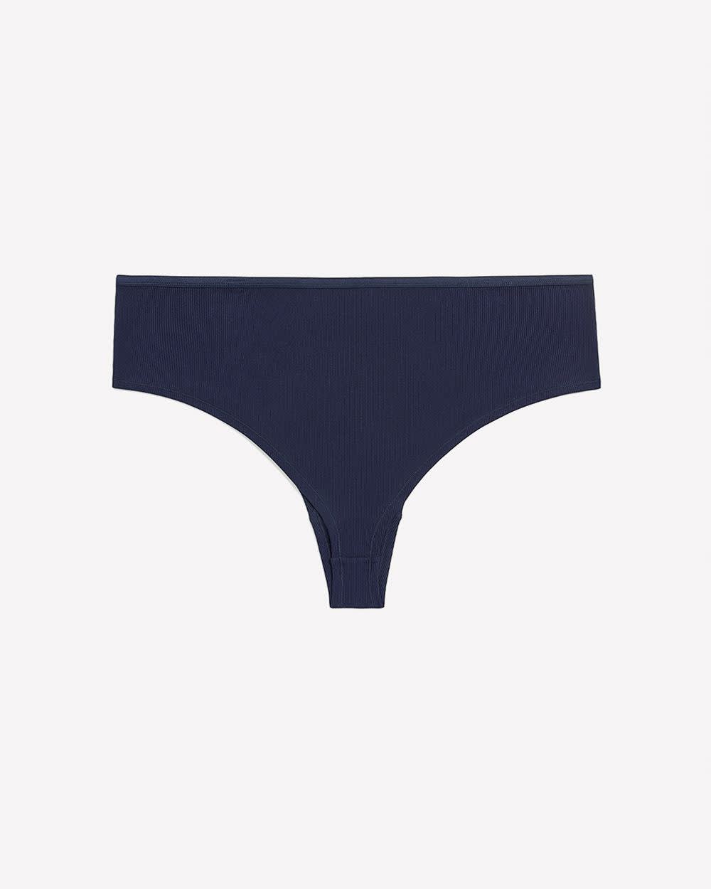 Cheeky Blue Ribbed Knit Brief - ti Voglio