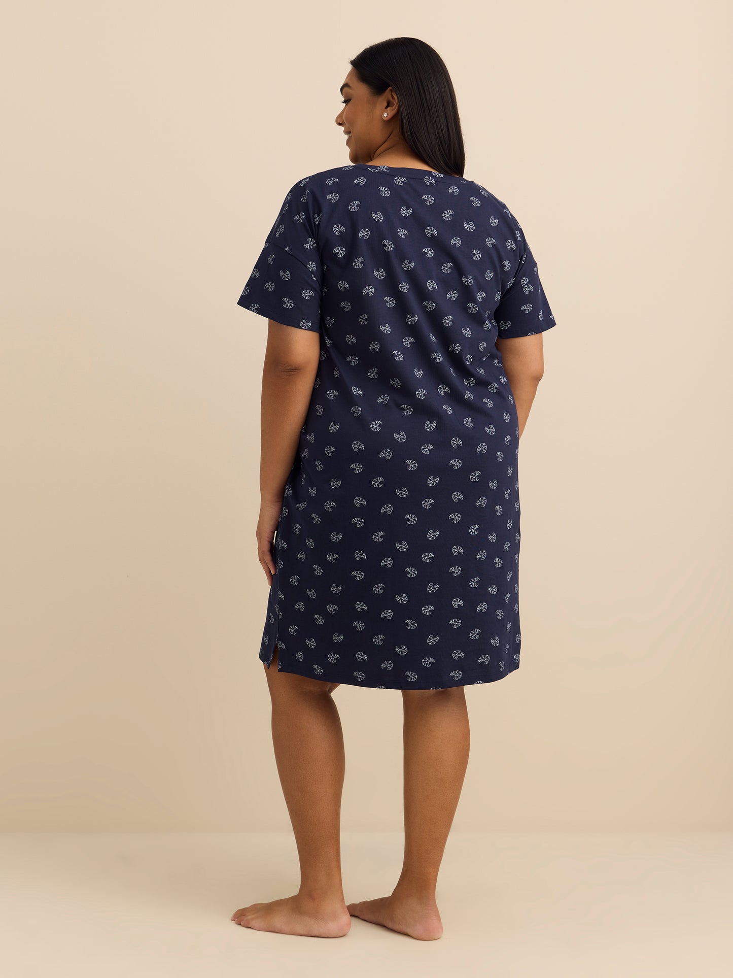 Printed Short-Sleeve Sleepshirt - ti Voglio