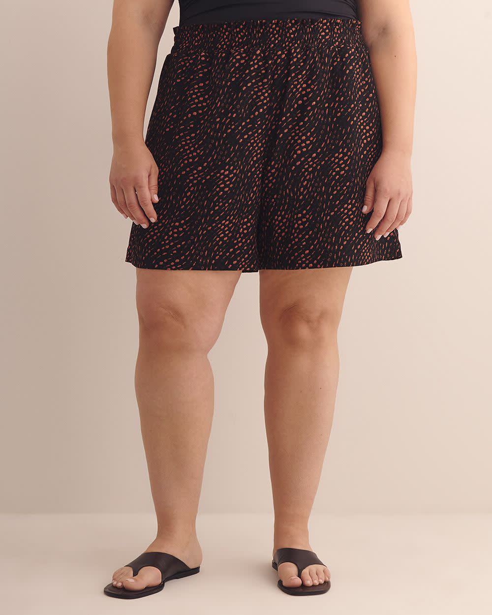 Short à enfiler en tricot texturé