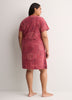 Printed Cotton Short-Sleeve Sleepshirt - tiVOGLIO