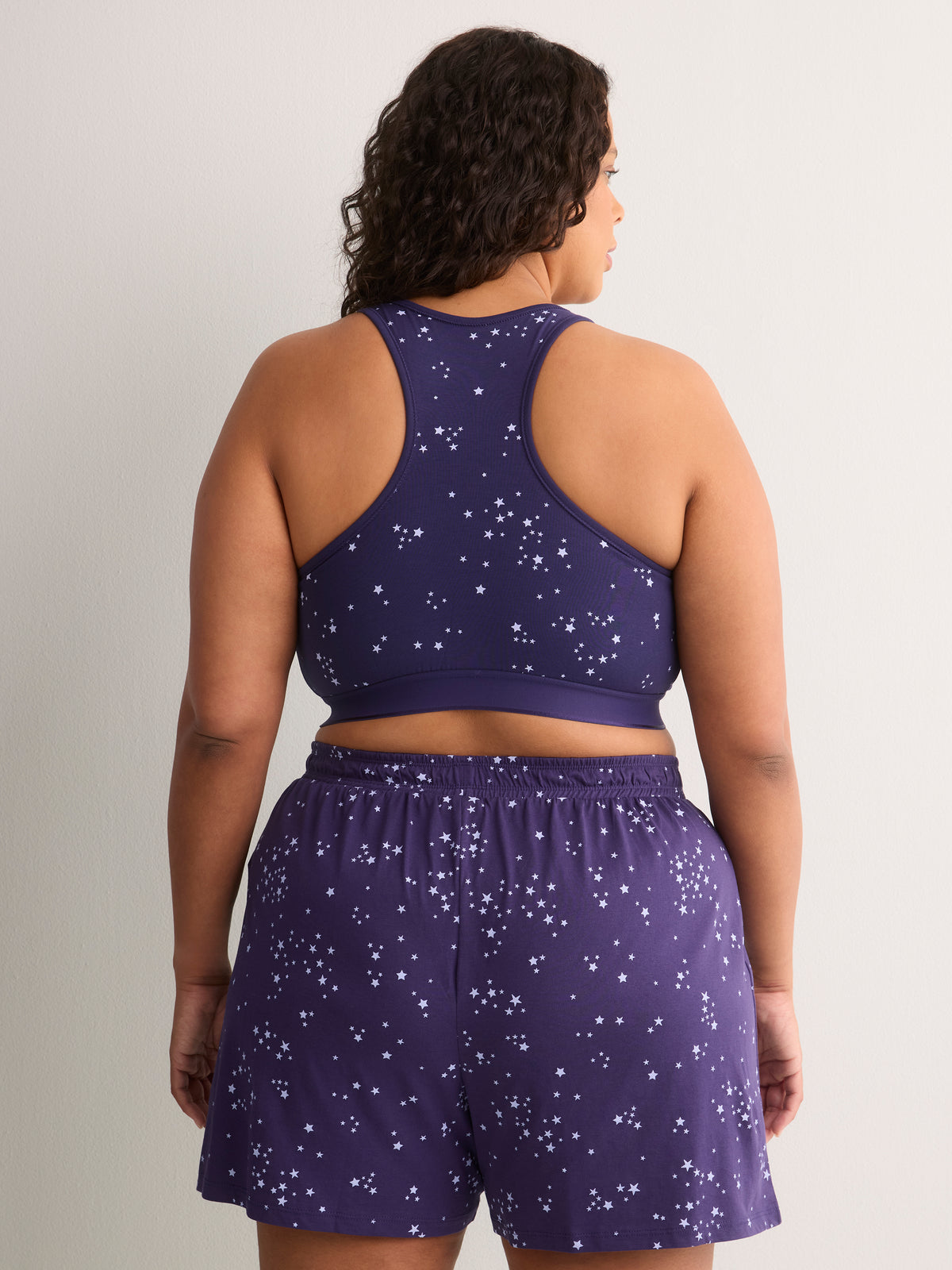 Star-Print Cotton Bralette - tiVOGLIO
